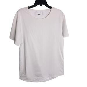 BYLT Wide Neck Lux Tee Bone Color Men's L
